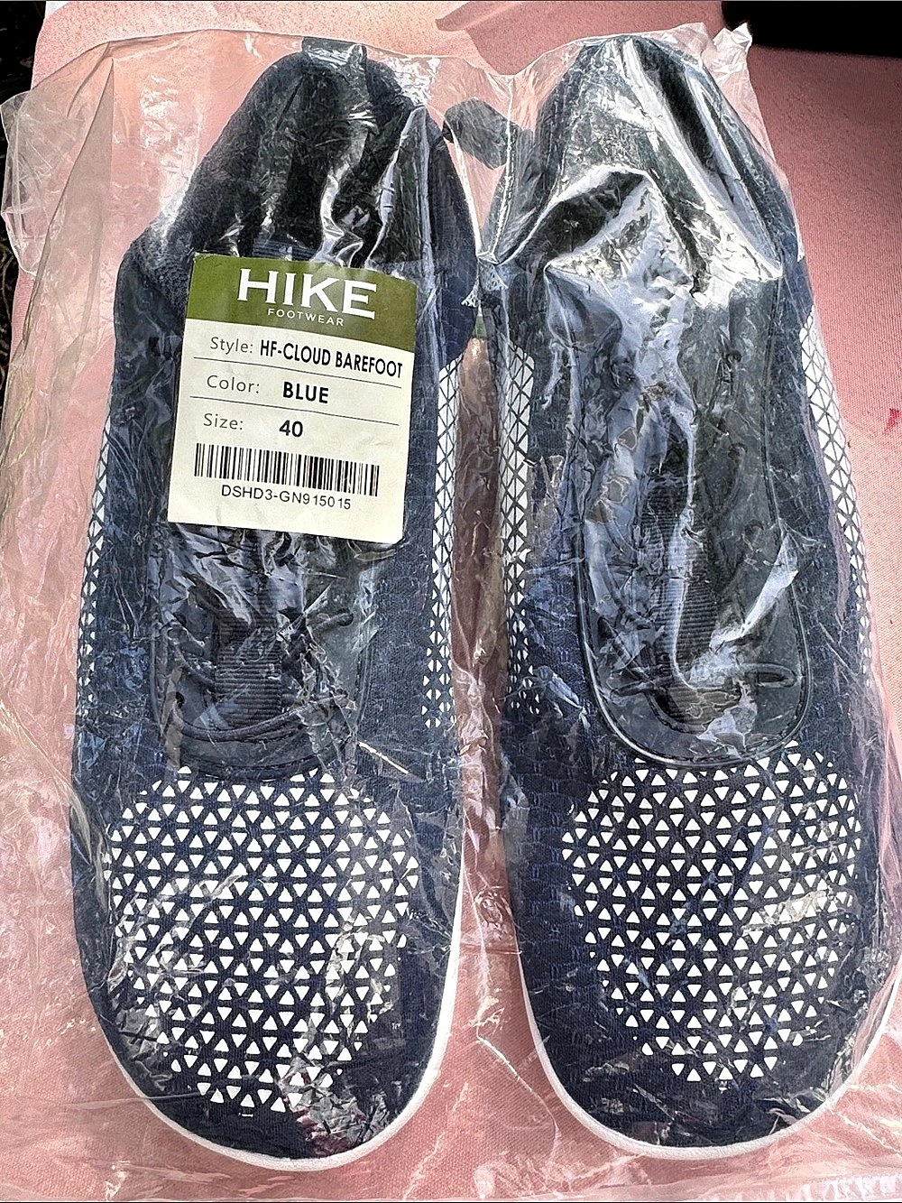 HIKE Hi-Cloud Barefoot Blue Size 40 NWT